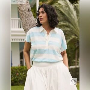 Torrid Belle Isle Cotton Collared Polo Top